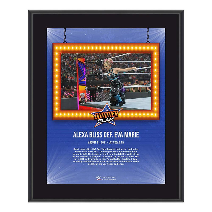 Alexa Bliss SummerSlam 2021 10x13 Commemorative Plaque Pwcatalog