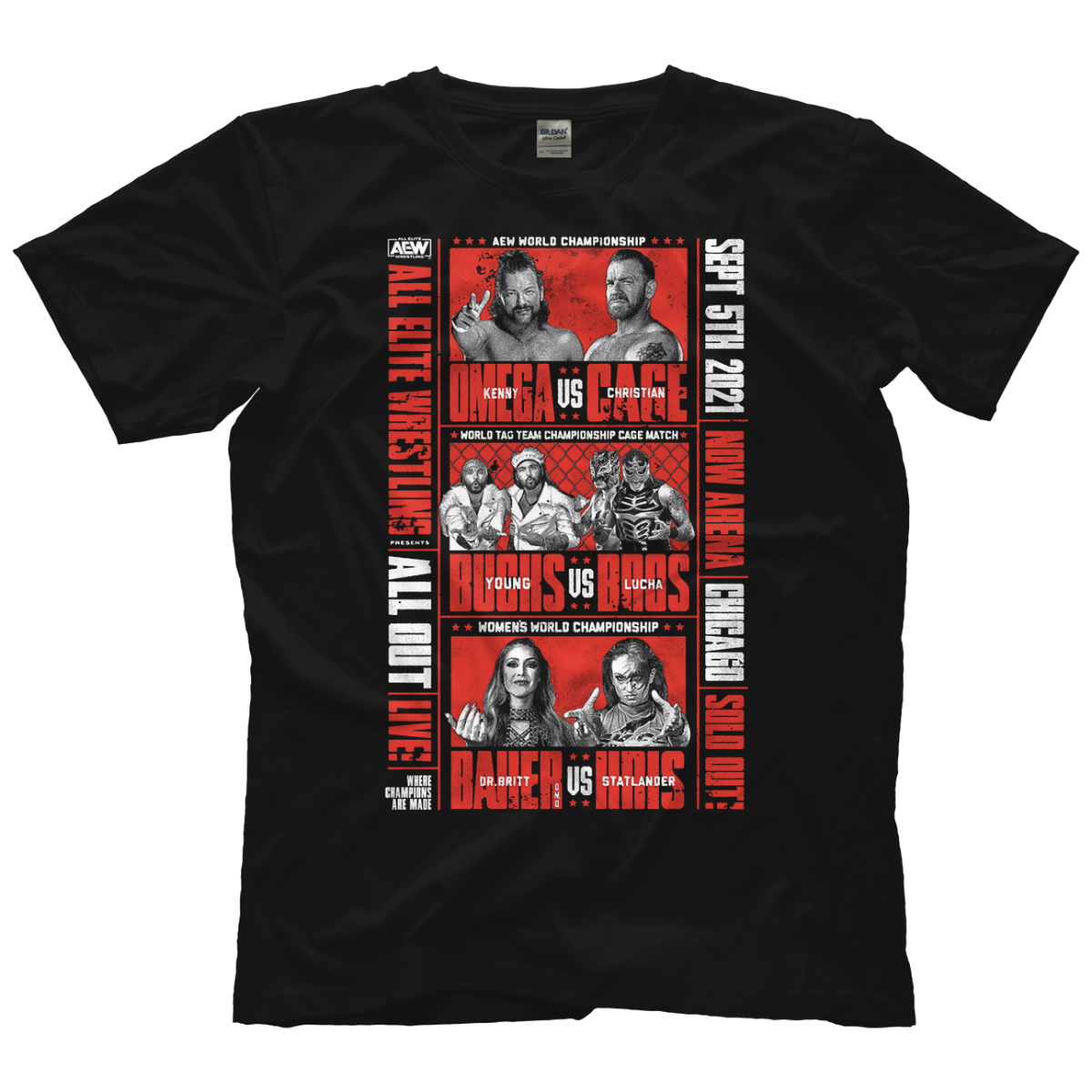 All Out 2021 - Title Matches T-Shirt Pwcatalog