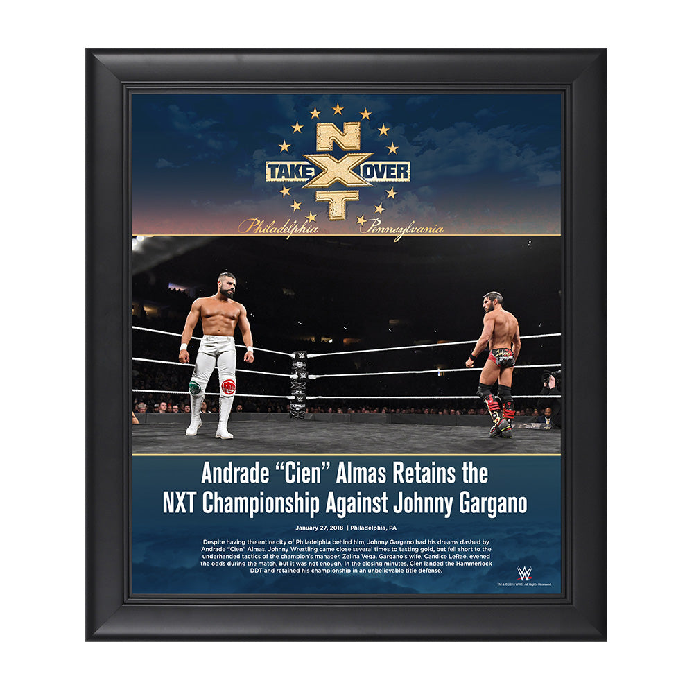 Andrade Almas NXT TakeOver Philadelphia 2018 15 x 17 Framed Plaque Pwcatalog