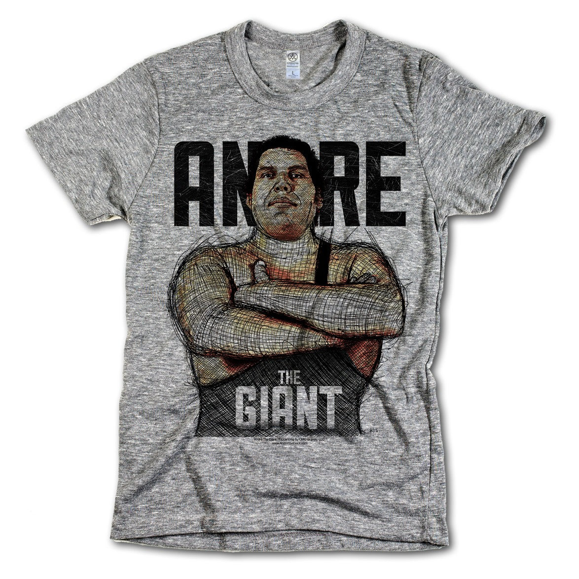 André the Giant Sketch by 500 Level T-Shirt Pwcatalog