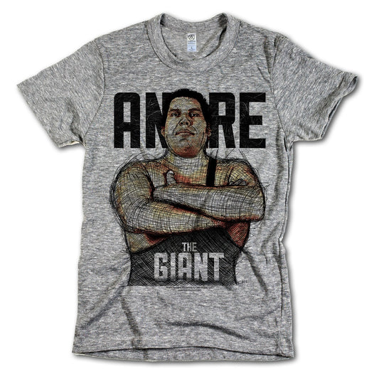 André the Giant Sketch by 500 Level T-Shirt Pwcatalog