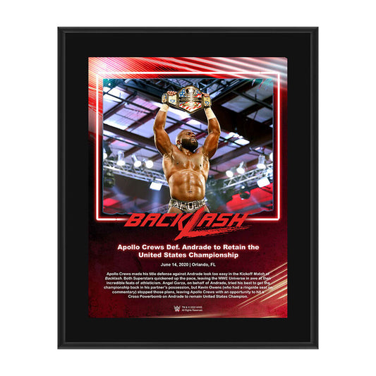 Apollo Crews Backlash 2020 10x13 Commemorative Plaque