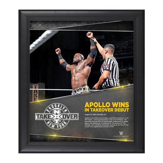 Apollo Crews NXT TakeOver Brooklyn 15 x 17 Photo Collage Plaque