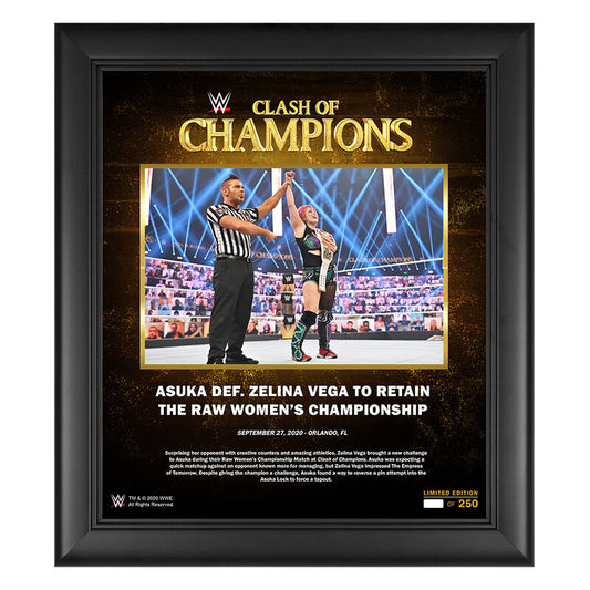 Asuka Clash of Champions 2020 15 x 17 Commemorative Plaque
