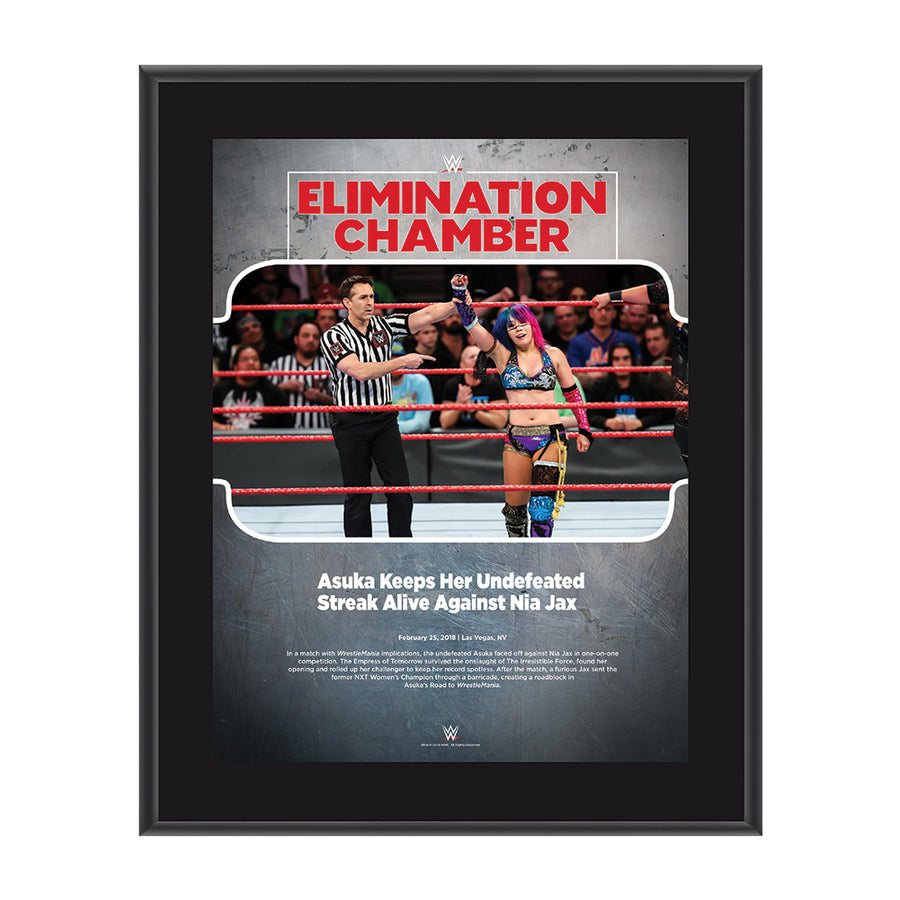 Asuka Elimination Chamber 2018 10 x 13 Commemorative Photo Plaque Pwcatalog