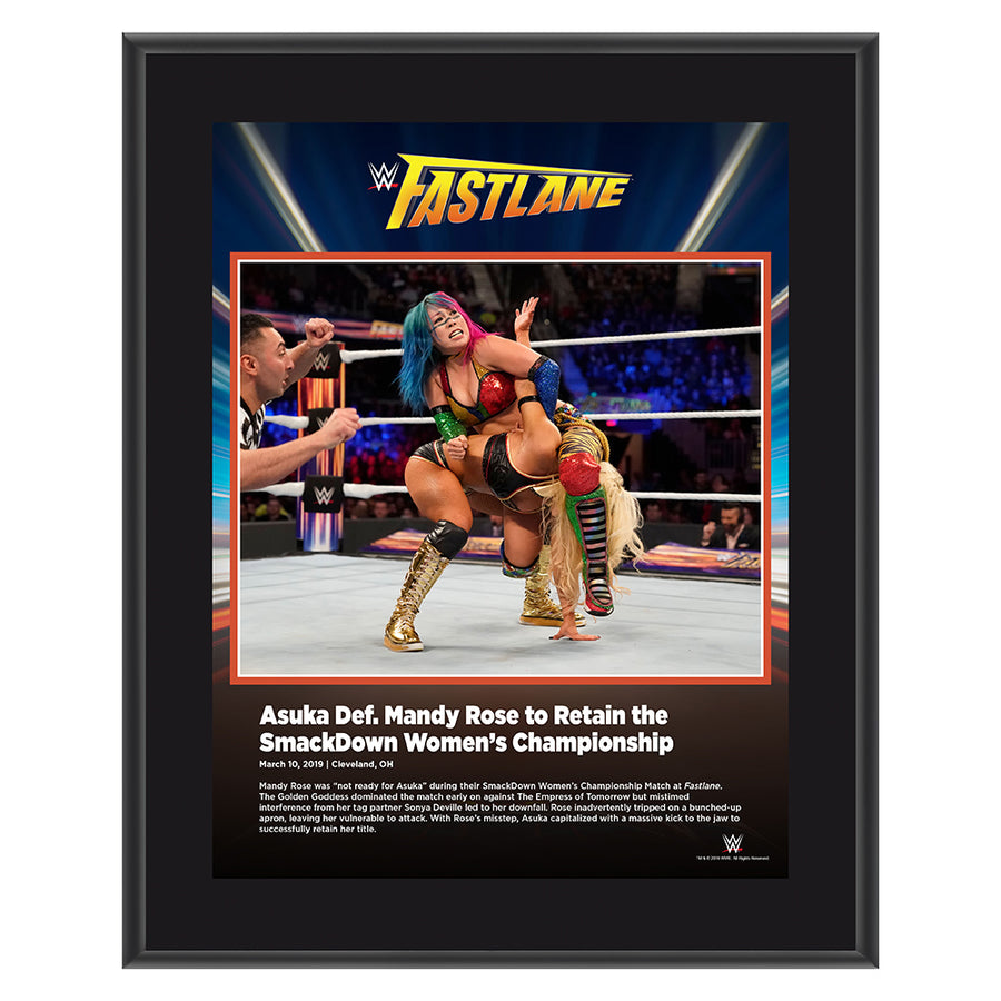 Asuka FastLane 2019 10 x 13 Commemorative Plaque Pwcatalog