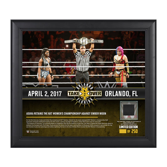 Asuka NXT TakeOver Orlando 15 x 17 Framed Plaque w Ring Canvas