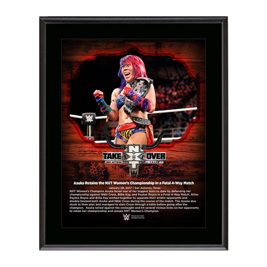 Asuka NXT TakeOver San Antonio 10 x 13 Commemorative Photo Plaque