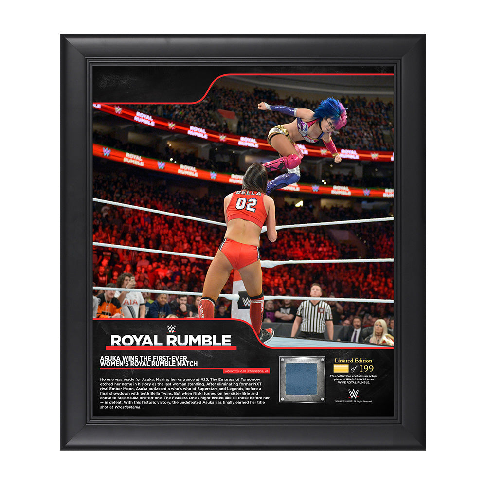 Asuka Royal Rumble 2018 15 x 17 Framed Plaque w Ring Canvas