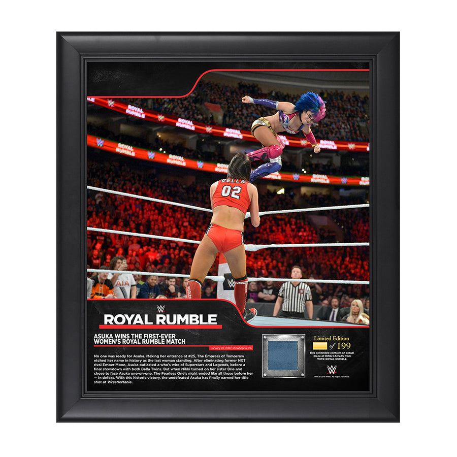 Asuka Royal Rumble 2018 15 x 17 Framed Plaque w Ring Canvas Pwcatalog