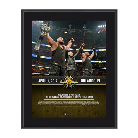 Authors of Pain NXT TakeOver Orlando 10 x 13 Commemorative Photo Plaque