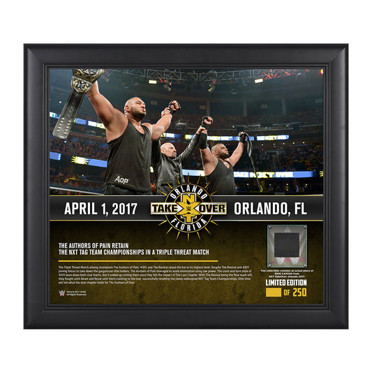 Authors of Pain NXT TakeOver Orlando 15 x 17 Framed Plaque w Ring Canvas Pwcatalog