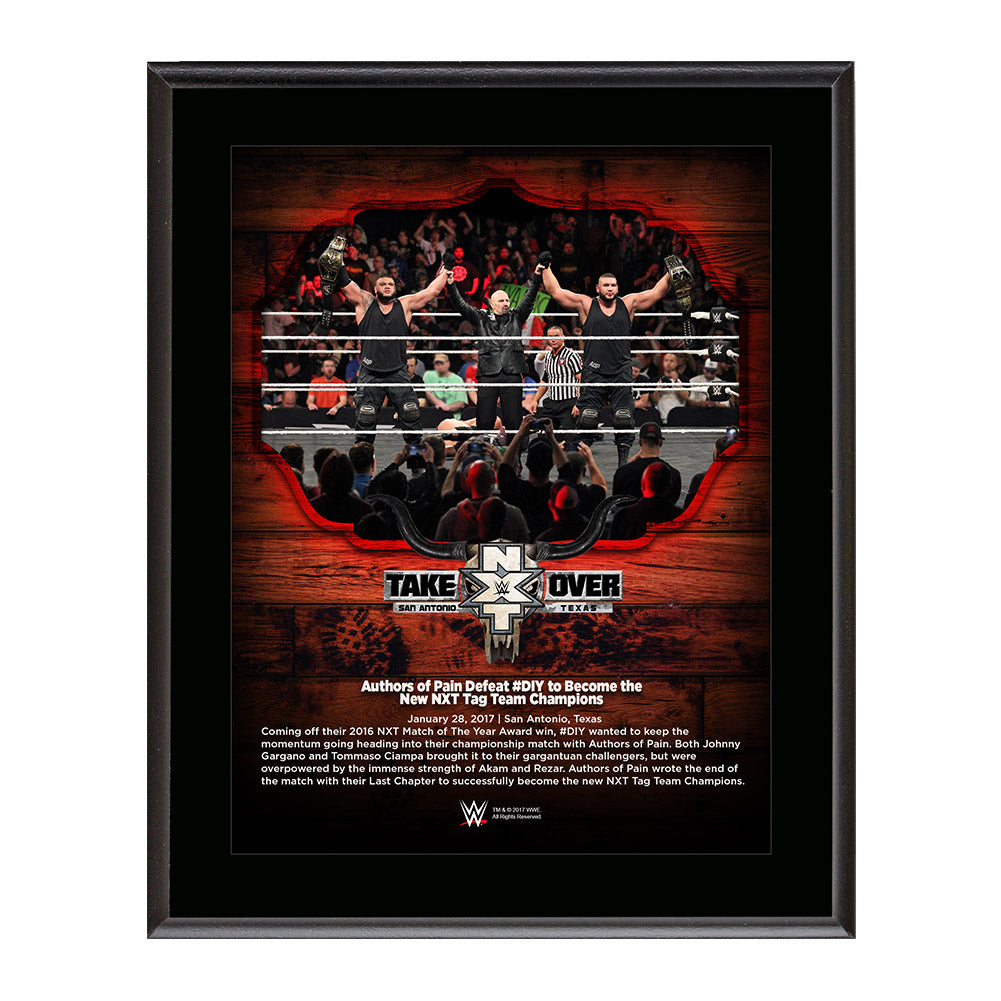 Authors of Pain NXT TakeOver San Antonio 10 x 13 Commemorative Photo Plaque Pwcatalog