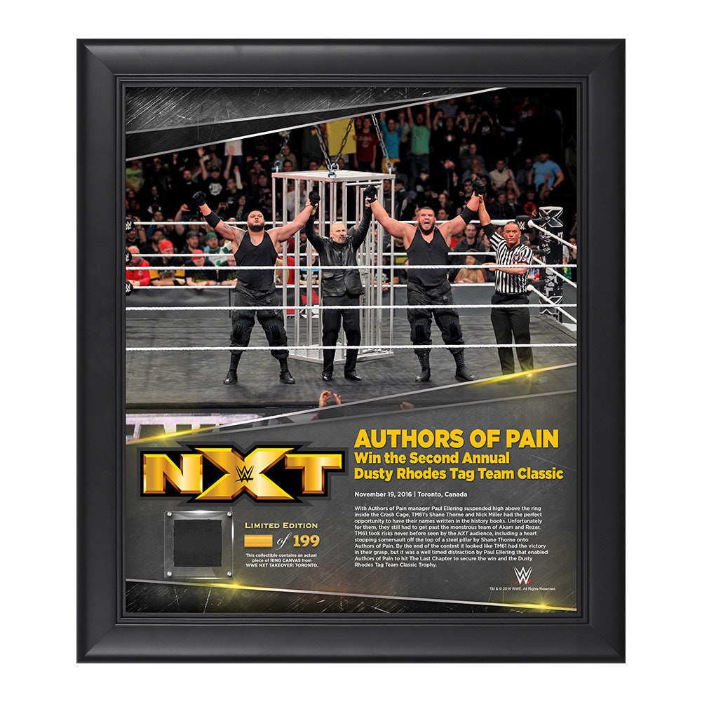 Authors of Pain TakeOver Toronto 15 x 17 Framed Plaque w Ring Canvas Pwcatalog
