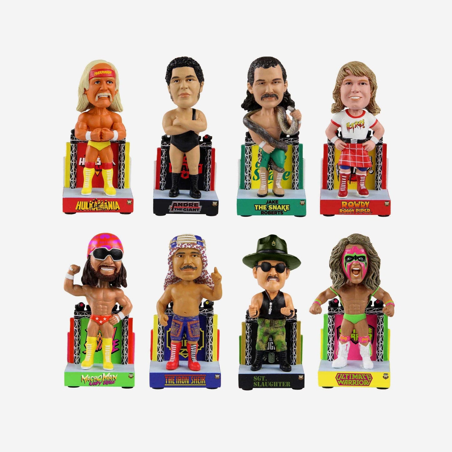 WWE FOCO Mini Bobbleheads Commemorative 1980's Mini Bobble Set