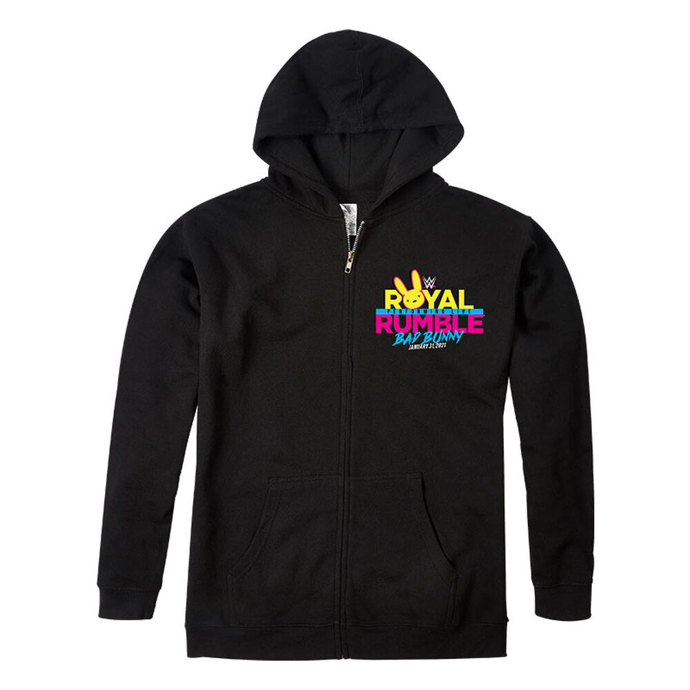 Bad Bunny x Royal Rumble 2021 Special Edition Full-Zip Hoodie Sweatshirt Pwcatalog