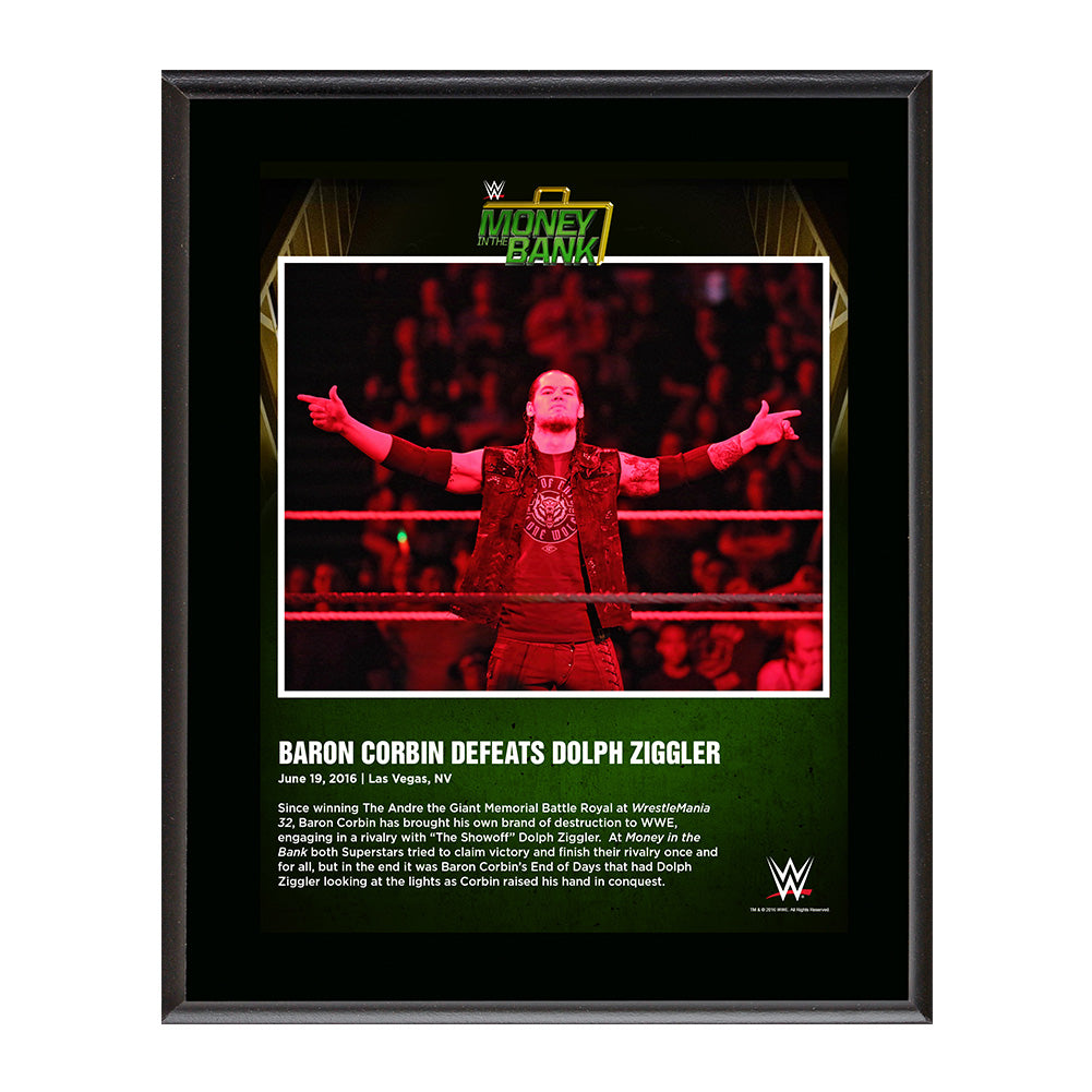 Baron Corbin Money In The Bank 2016 10 x 13 Photo Plaque Pwcatalog