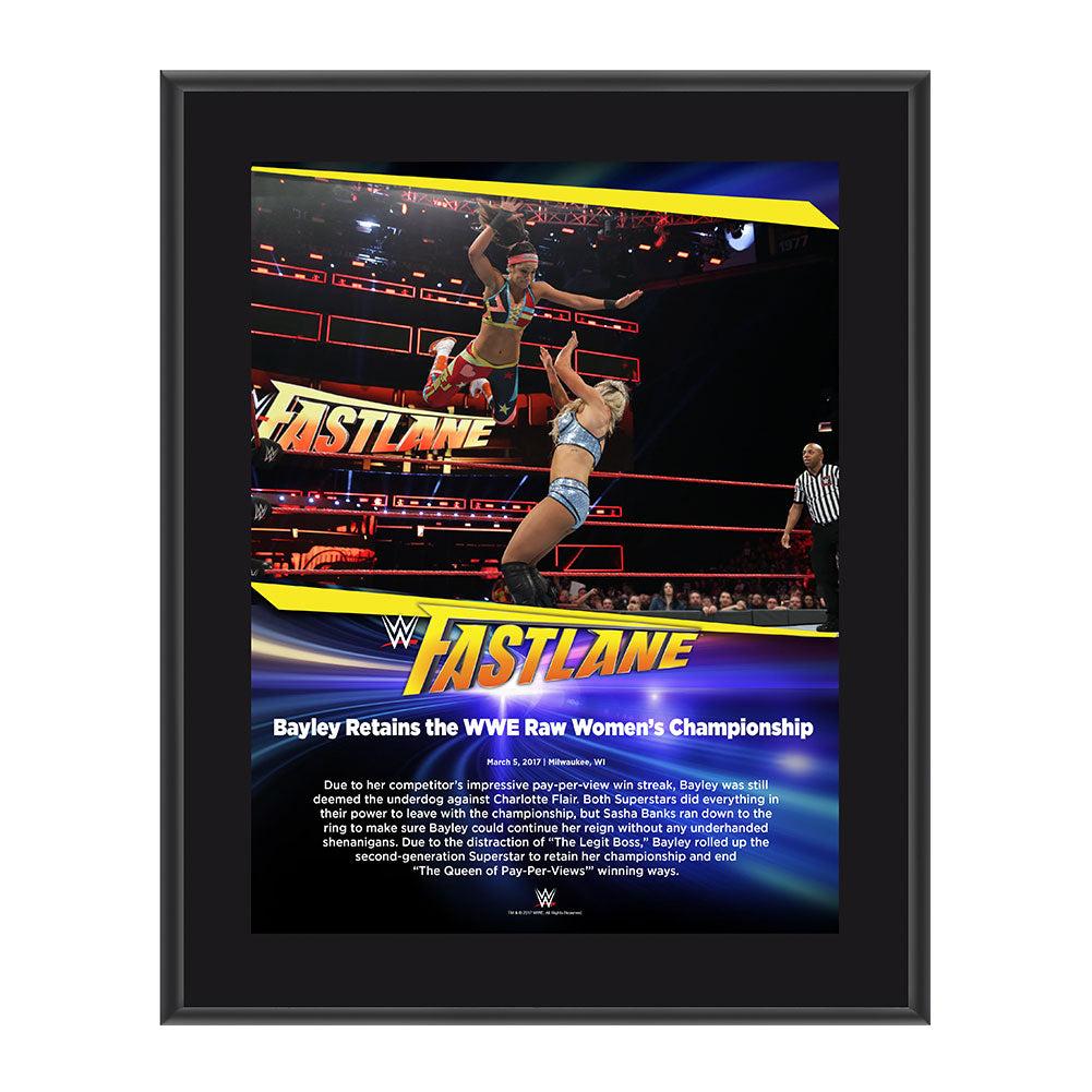 Bayley FastLane 2017 10 X 13 Commemorative Photo Plaque Pwcatalog