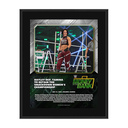 Bayley Money In The Bank 2020 10 x 13 Limited Edition Plaque
