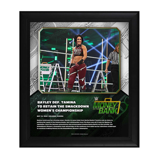 Bayley Money In The Bank 2020 15 x 17 Limited Edition Plaque