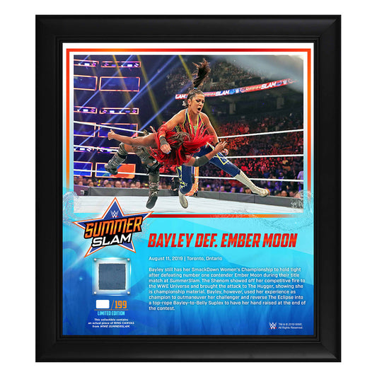 Bayley SummerSlam 2019 15 x 17 Framed Plaque w Ring Canvas