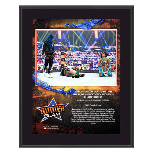 Bayley SummerSlam 2020 10x13 Commemorative Plaque
