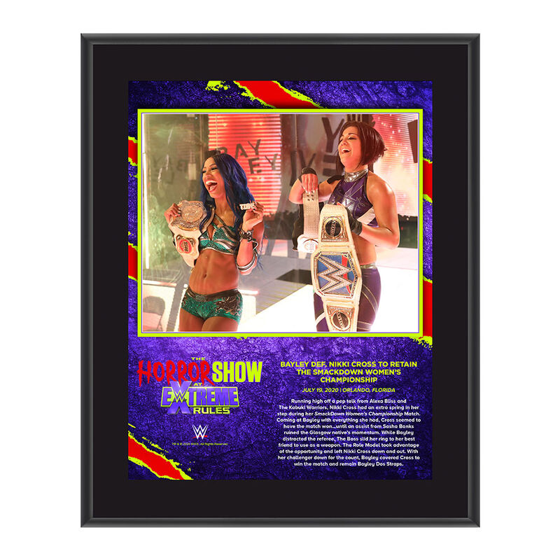 Bayley The Horror Show At Extreme Rules 2020 10x13 Commemorative Plaque Pwcatalog