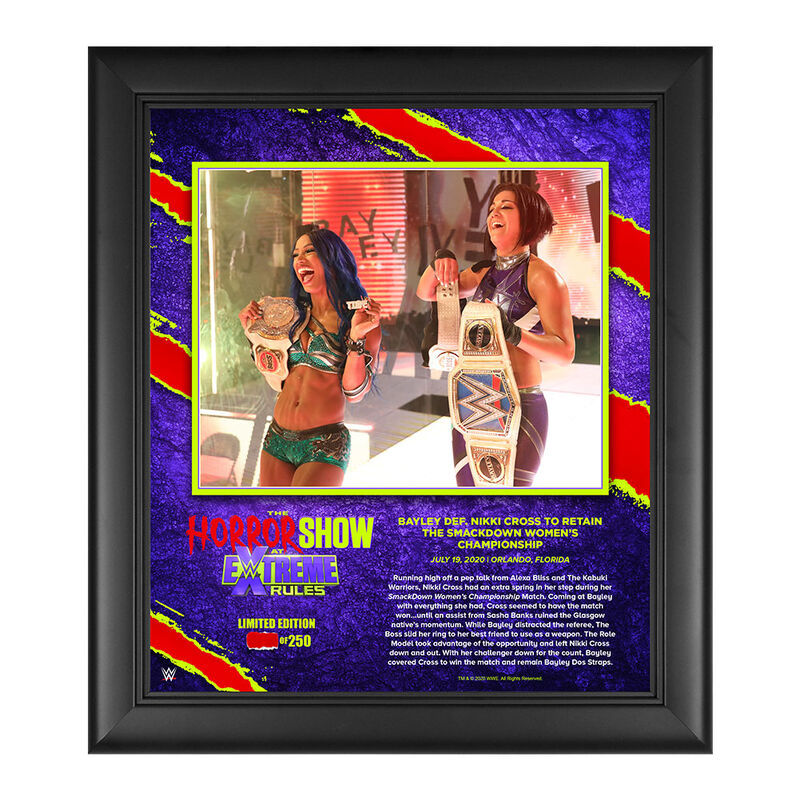 Bayley The Horror Show At Extreme Rules 2020 15x17 Commemorative Limited Edition Plaque Pwcatalog