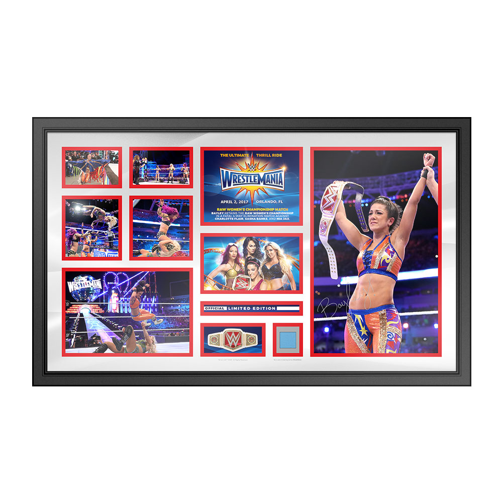 Bayley WrestleMania 33 Signed Commemorative Plaque Pwcatalog