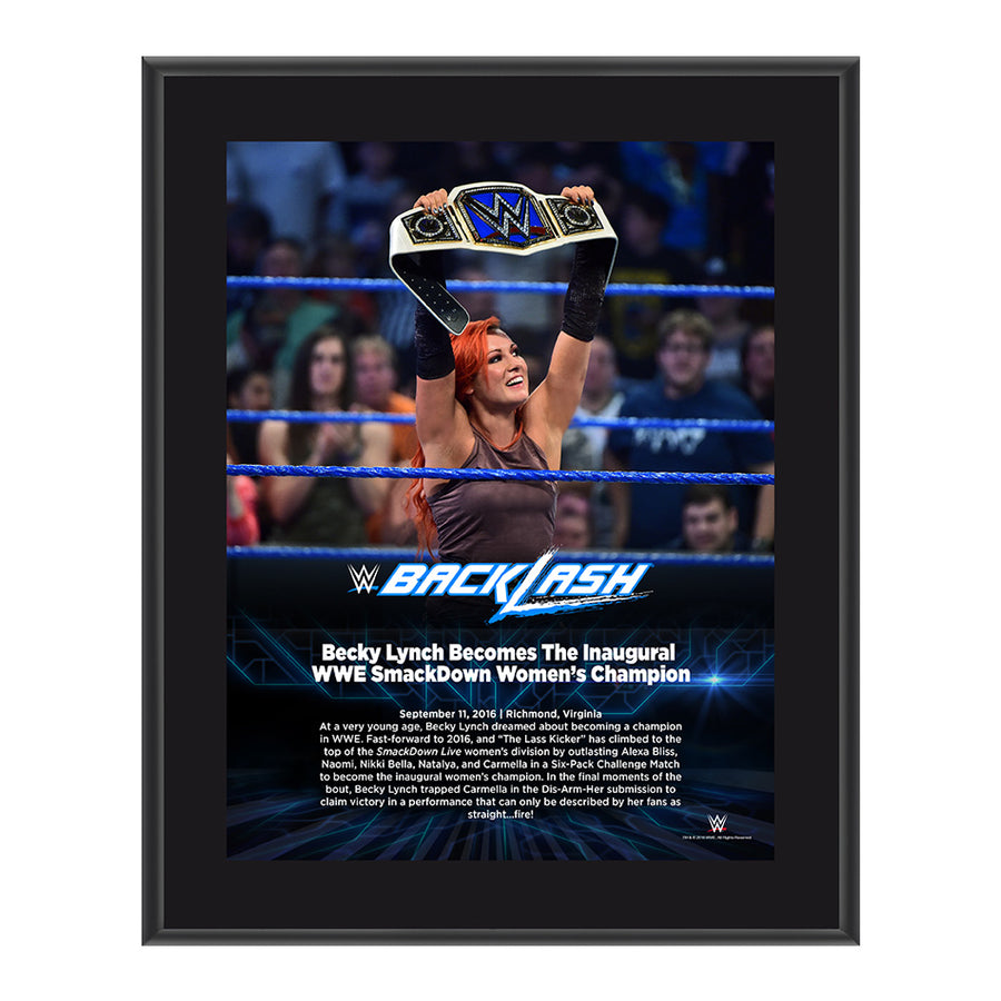 Becky Lynch Backlash 2016 10 x 13 Photo Plaque Pwcatalog