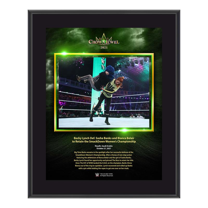 Becky Lynch Crown Jewel 2021 10x13 Commemorative Plaque Pwcatalog