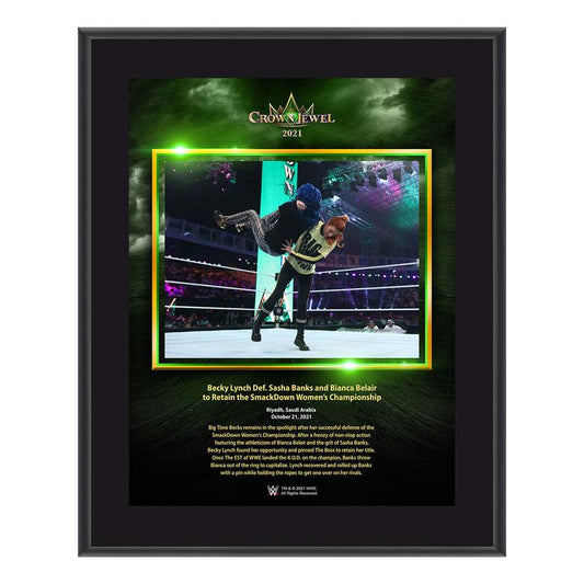 Becky Lynch Crown Jewel 2021 10x13 Commemorative Plaque