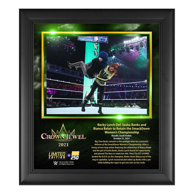 Becky Lynch Crown Jewel 2021 15x17 Commemorative Plaque Pwcatalog