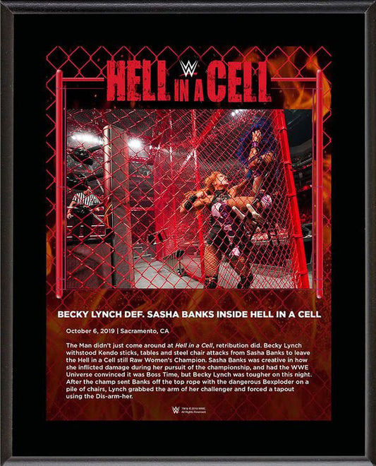 Becky Lynch Hell in a Cell 2019 10 x 13 Commemorative Plaque