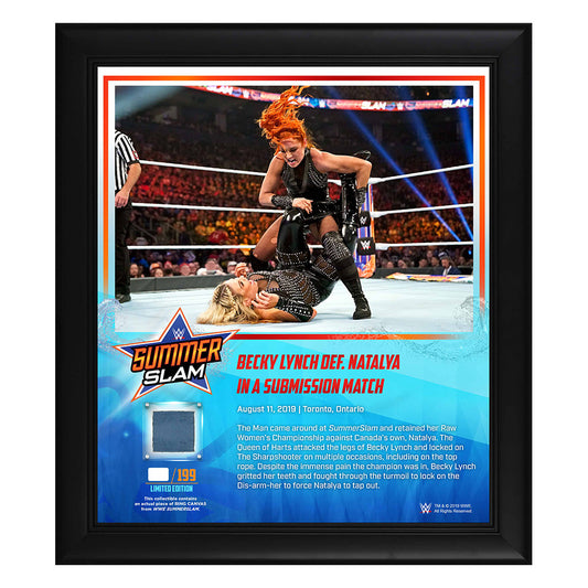 Becky Lynch SummerSlam 2019 15 x 17 Framed Plaque w Ring Canvas