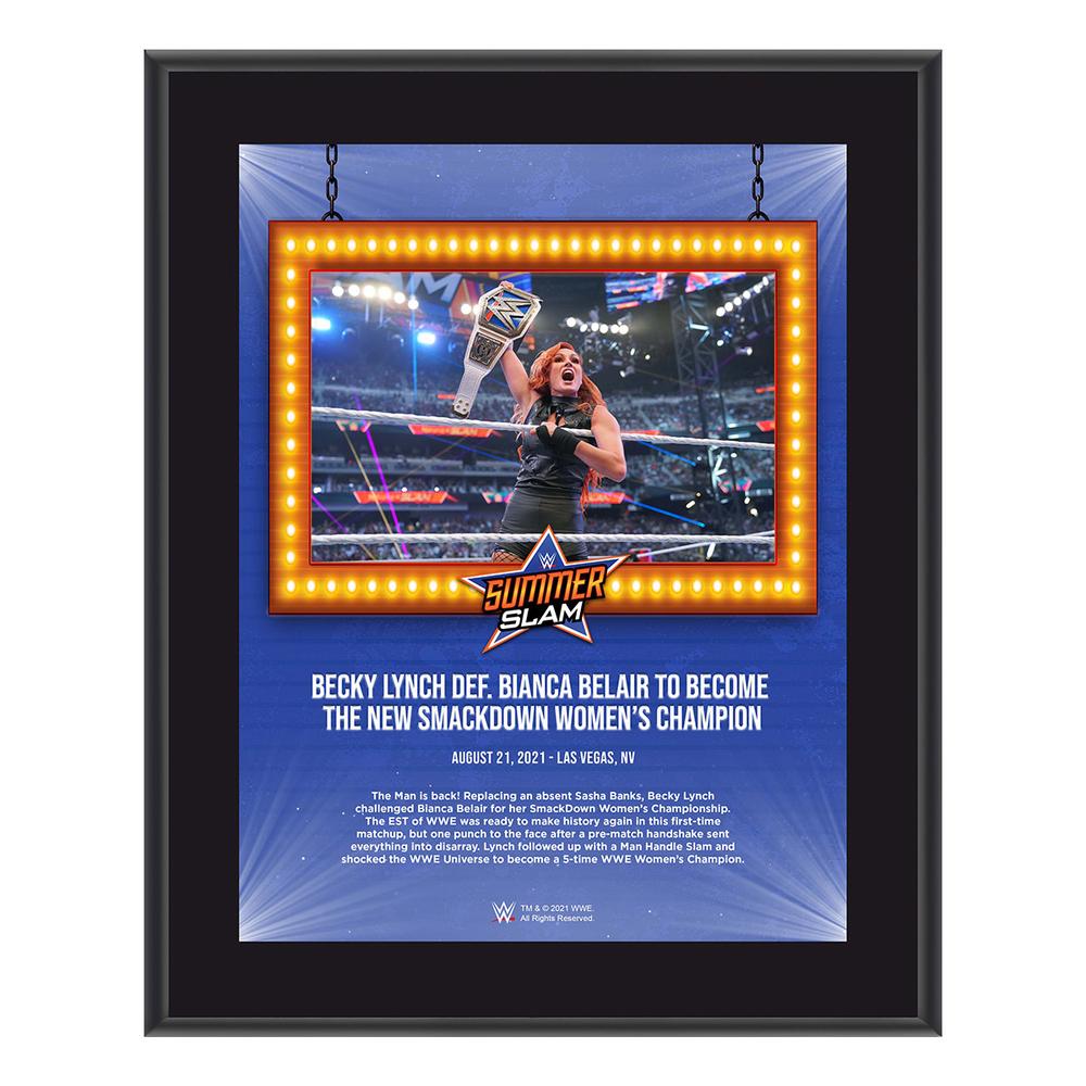 Becky Lynch SummerSlam 2021 10x13 Commemorative Plaque Pwcatalog