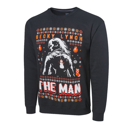 Becky Lynch The Man Ugly Holiday Sweatshirt