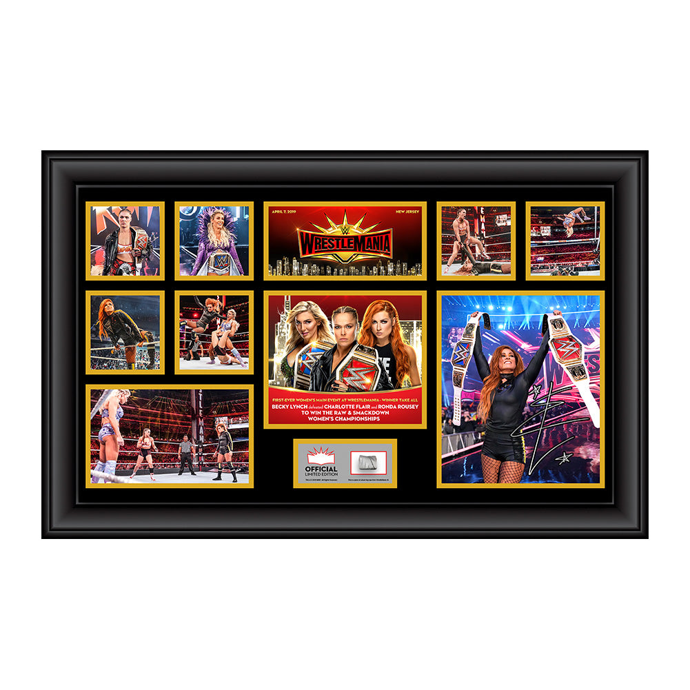 Becky Lynch WrestleMania 35 Signed Commemorative Plaque Pwcatalog