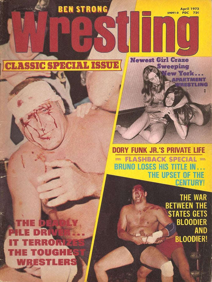 Ben Strong Wrestling April 1973 Magazine PWcatalog