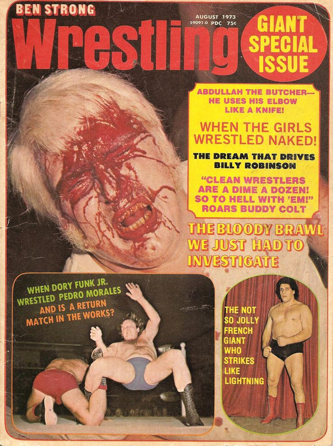 Ben Strong Wrestling August 1973 Magazine PWcatalog