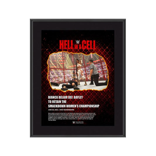 Bianca Belair Hell in A Cell 2021 10 x 13 Commemorative Plaque