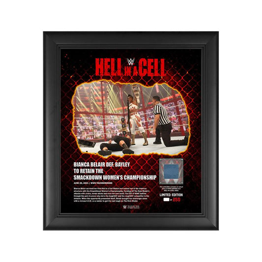 Bianca Belair Hell in A Cell 2021 15 x 17 Commemorative Plaque