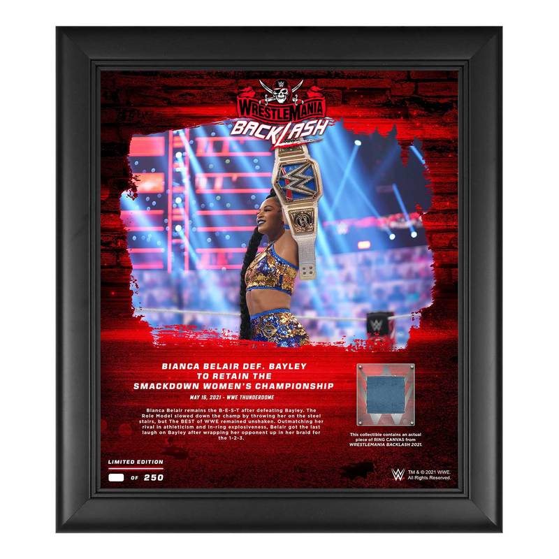Bianca Belair WrestleMania Backlash 2021 15x17 Commemorative Plaque Pwcatalog