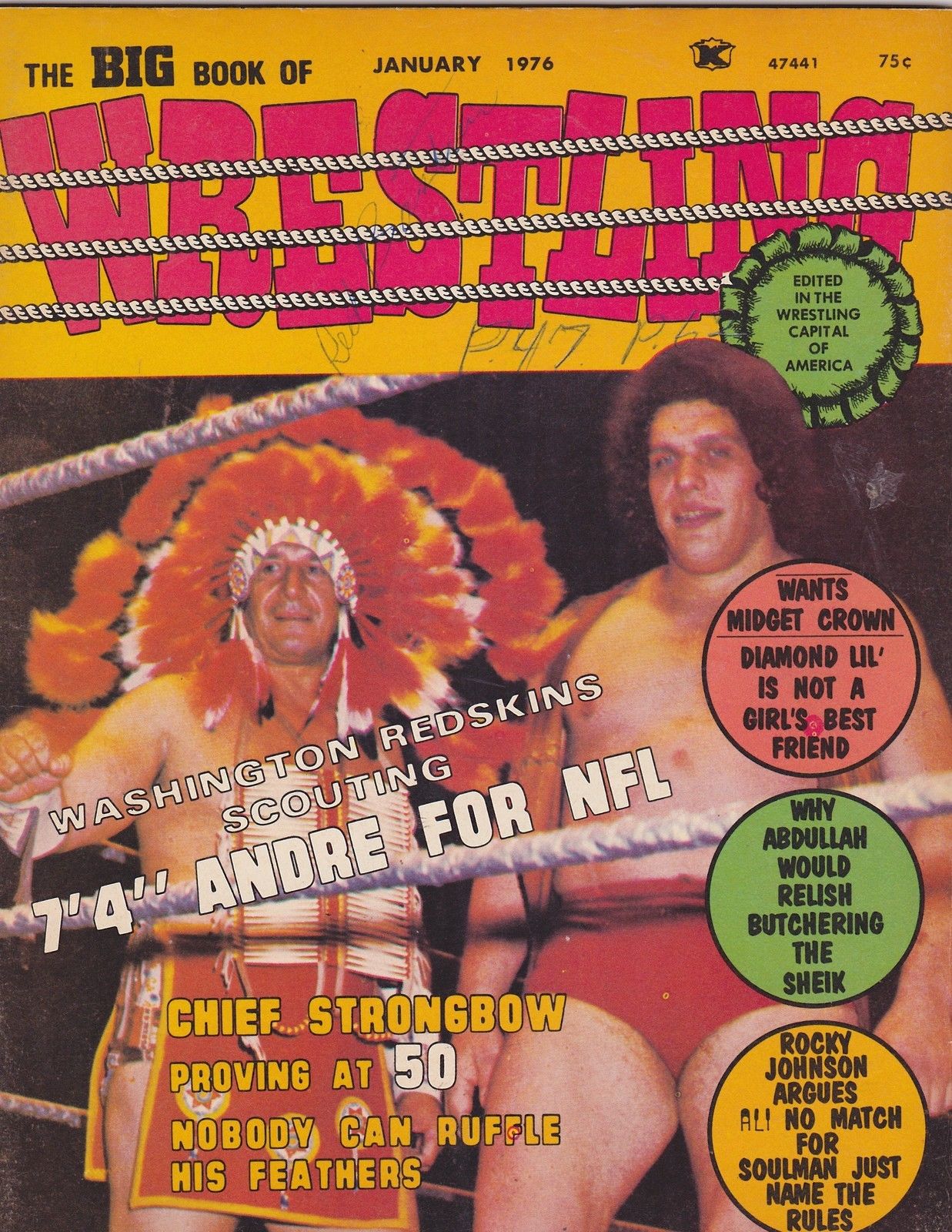 Big Book of Wrestling January 1976 Magazine PWcatalog