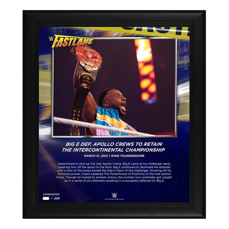 Big E FastLane 2021 15 x 17 Commemorative Plaque