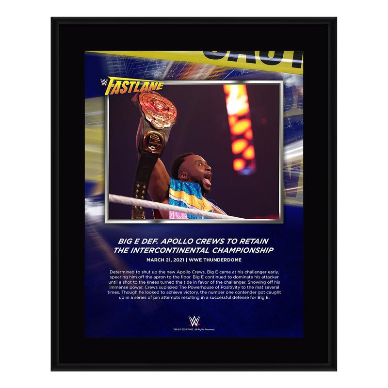 Big E Fastlane 2021 10 x 13 Commemorative Plaque Pwcatalog