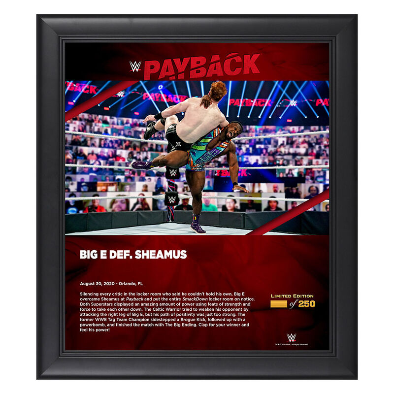 Big E Payback 2020 15x17 Commemorative Plaque