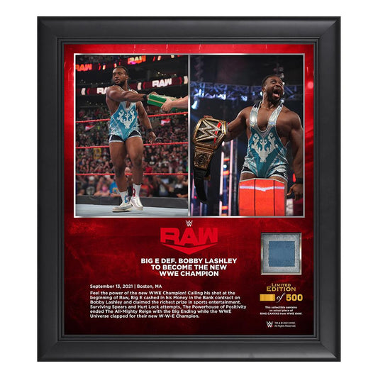 Big E Wins WWE Championship 15x17 Commemorative Plaque
