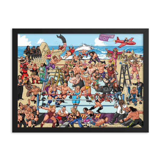 Bill Main SummerSlam Framed Giclée Print
