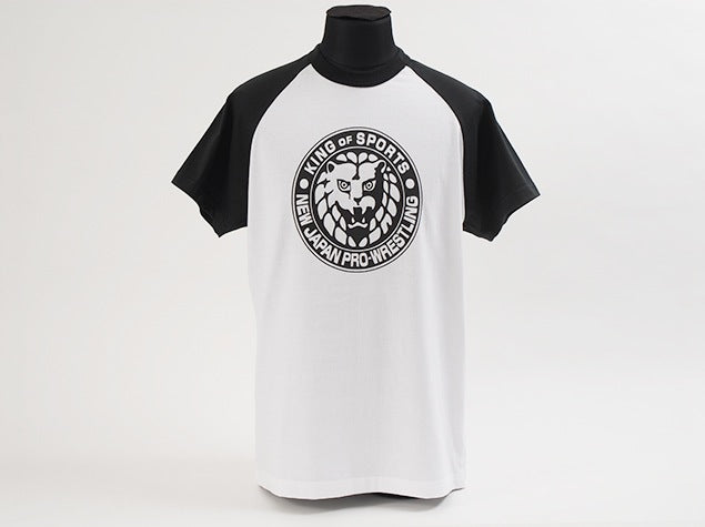 Black 'King Of Sports' Classic Lion Mark Baseball Sleeve T-Shirt Pwcatalog
